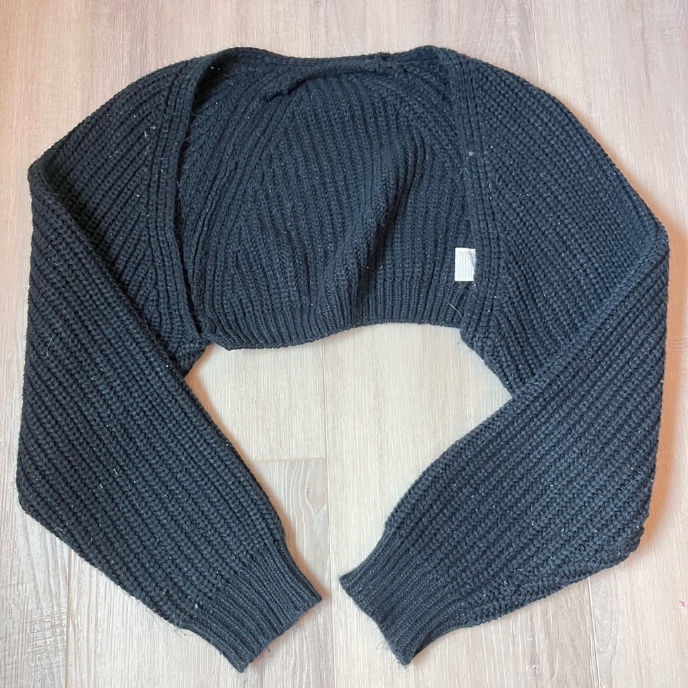 SHEIN Black Knit Shrug